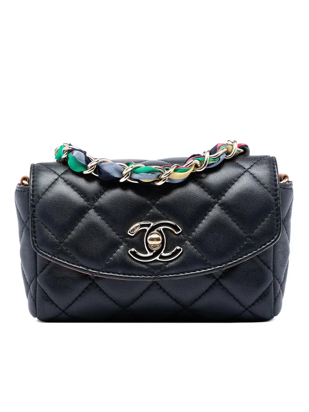 Chanel Ribbon Chain Flap Bag Quilted #287678C39B